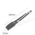 Axyaa Silicone Non-Stick Food Clips: Hollow Drain Oil BBQ Tongs for Home Kitchen Buffet.
