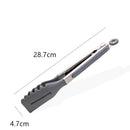 Axyaa Silicone Non-Stick Food Clips: Hollow Drain Oil BBQ Tongs for Home Kitchen Buffet.