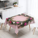 Axyaa Christmas Wreath Tree Tablecloth for Wedding Party Home Decoration
