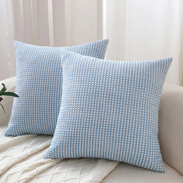 Axyaa Corduroy Cushion Cover for Sofa, Plain Decorative Pillowcase for Living Room