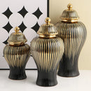 Axyaa European-style Floral Jar Ornaments & Vases for Living Room Decor