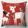 Axyaa Snowman Fawn Print Pillowcase Set - Festive Home Decor & Gift