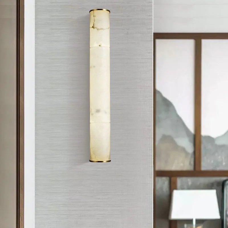 Natural Marble LED Wall Lights by Axyaa - Copper Parlor Dining Room SconcesLuxury Bedroom Art Deco Drop