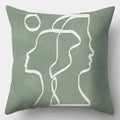 Axyaa Green Plaid Avocado Pillowcase Square Sofa Cushion Cover