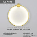 Axyaa Nordic Round Ring LED Wall Lamp - Dual-Mount Sconce