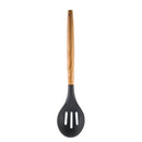 Silicone Wood Handle Gray Kitchen Utensils Set by Axyaa