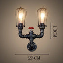 Axyaa Industrial Gear Water Pipe Wall Lamp Retro Style Decorative Hanging