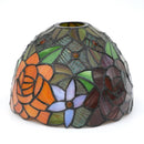 Retro Wall Lamp Shade for Modern Decor by Axyaa - Stained Glass Rose Lampshade
