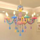 Axyaa Crystal Chandelier: Nordic Princess Room Lighting for Children