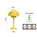 Axyaa Rechargeable Alloy Desk Lamp 3 Speed Adjustment Night Light