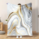 Axyaa Marble Flannel Blanket: Elegant, Cozy Sofa Throw for All Seasons
