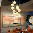 Axyaa Crystal Chandelier Stair Pendant Lamp Living Room Pendant Lights Interior Lighting