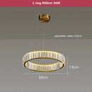 Axyaa Modern Luxury Crystal Chandelier Steel Pendant Light Gold/Chrome Living Room Lamparas