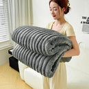 Axyaa Cozy Flannel Fleece Blanket, Luxurious Sofa Bed Cover, Soft & Warm Home Travel Essential
