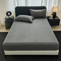 Axyaa Elastic Brushed Polyester Fitted Sheet Set + Pillowcase for Single Double Bed