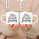 Enamel Mountain Mug with Handle by Axyaa. Best Camping Gift for Outdoor Lovers