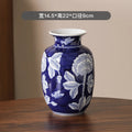 Blue & White Belly Vase by Axyaa - Retro Chinese Porcelain Ornaments for Home Decor