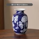 Blue & White Belly Vase by Axyaa - Retro Chinese Porcelain Ornaments for Home Decor