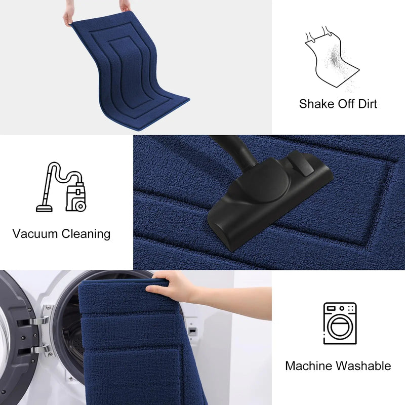 Axyaa Low-Profile Indoor Doormat, Non-Slip Washable Floor Mat for Entryway