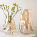 Axyaa Nordic Minimalist Special-Shaped Stained Glass Vase for Modern Home Decor