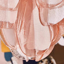 Axyaa Pink Butterfly-Wing Glass Chandelier for Living Room and Bedroom