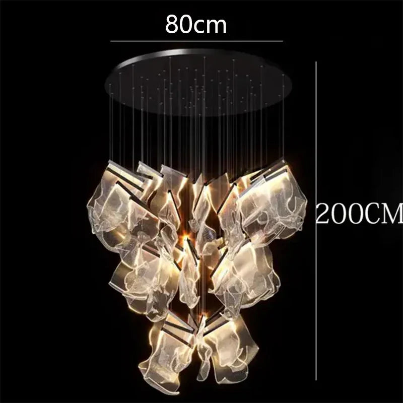 Axyaa Nordic Stair Chandelier Living Room Dining Pendant Ceiling Light