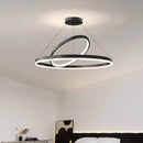 Axyaa Nordic LED Black Chandelier: Modern Pendant Lamp for Living Room, Bedroom, Kitchen