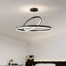 Axyaa Nordic LED Black Chandelier: Modern Pendant for Living Room, Bedroom, Dining, Kitchen