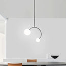 Axyaa Modern Glass Ball Pendant Light for Dining Room Bedroom Study Bar Coffee Decor