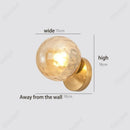 Axyaa Glass Ball LED Wall Lamp for Bedroom Study Living Room Corridor