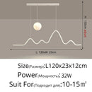 Axyaa Minimalist Moon Chandelier for Dining Room, Kitchen, Bedroom & Living Room