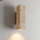 Axyaa Square Stone LED Wall Lamp Modern Nordic Yellow Travertine Wabi Sabi