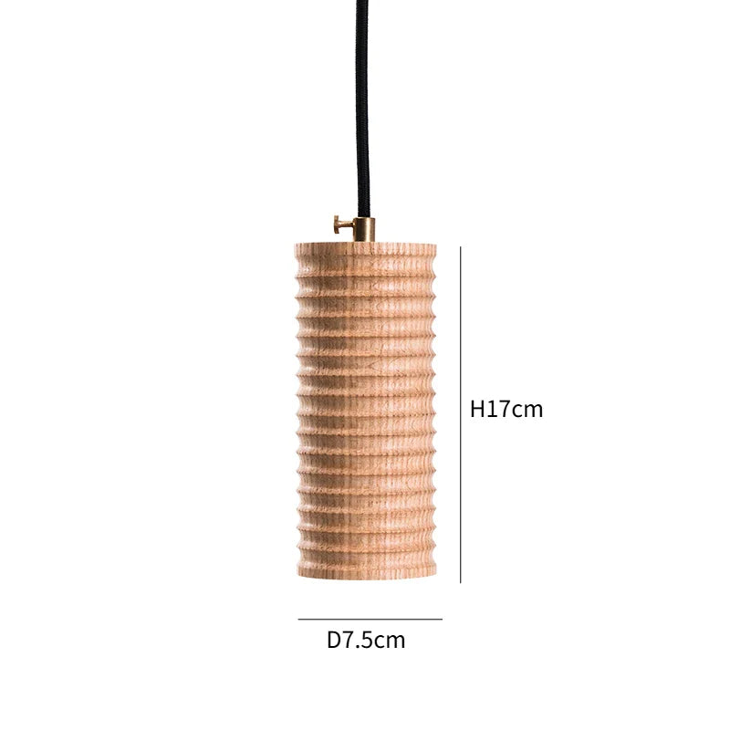 Axyaa Wood Pendant Light: Modern Room Decor Downlight for Ambiance