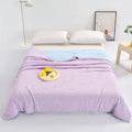 Axyaa Cool Silk Summer Quilt in Solid Color AB Version, Breathable and Lightweight