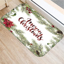 Axyaa Christmas New Year Home Decor Entrance Door Mat Non-Slip Living Room Hallway Carpet