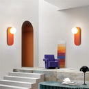 Axyaa Nordic Glass Orange LED Wall Sconce - Minimalist Aesthetic Lighting for Home Decor