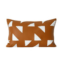 Axyaa Triangle Leather Cut Pillow - Nordic Living Room Decor