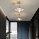 Axyaa Glass Ceiling Lamp for Bedroom, Porch, Entryway, Hallway - Japanese Style Interior Lighting