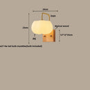 Nordic Glass Wall Light Fixture Axyaa Walnut Wood Lamparas