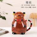 Axyaa Santa Claus Ceramic Mug with Lid, Christmas Gift for Office, Home - Couple Water Cup