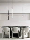 Axyaa LED Pendant Lamp: Minimalist Strip Chandelier for Dining Room, Kitchen, or Bar