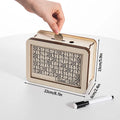 Axyaa Wooden Piggy Bank with Money Goals Counter for Kids and Adults