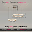 Axyaa Nordic Ring Chandelier for Living, Dining & Bedroom