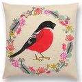 Axyaa Bird-Floral Teacup & Lepidoptera Cushion Cover for Decor & Sofa
