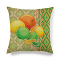 Axyaa Watermelon Pineapple Banana Printed Linen Cushion Cover for Sofa Couch 45X45CM