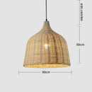Axyaa Rattan Wicker Chandelier Pendant Light Handwoven Hanging Lamp E27 Bulb