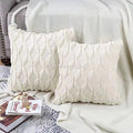 Pink Retro Fluffy Soft Throw Pillowcover 45x45 by Axyaa