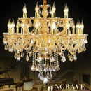 Axyaa Crystal LED Chandelier for Living and Dining Room Lighting