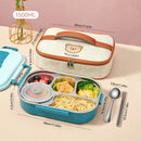 Axyaa Stainless Steel Bento Lunch Box Set with Large Capacity Compartments