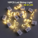 Axyaa LED Copper Wire String Lights - 10PCS 2M 20 LEDs for Room & Holiday Decoration